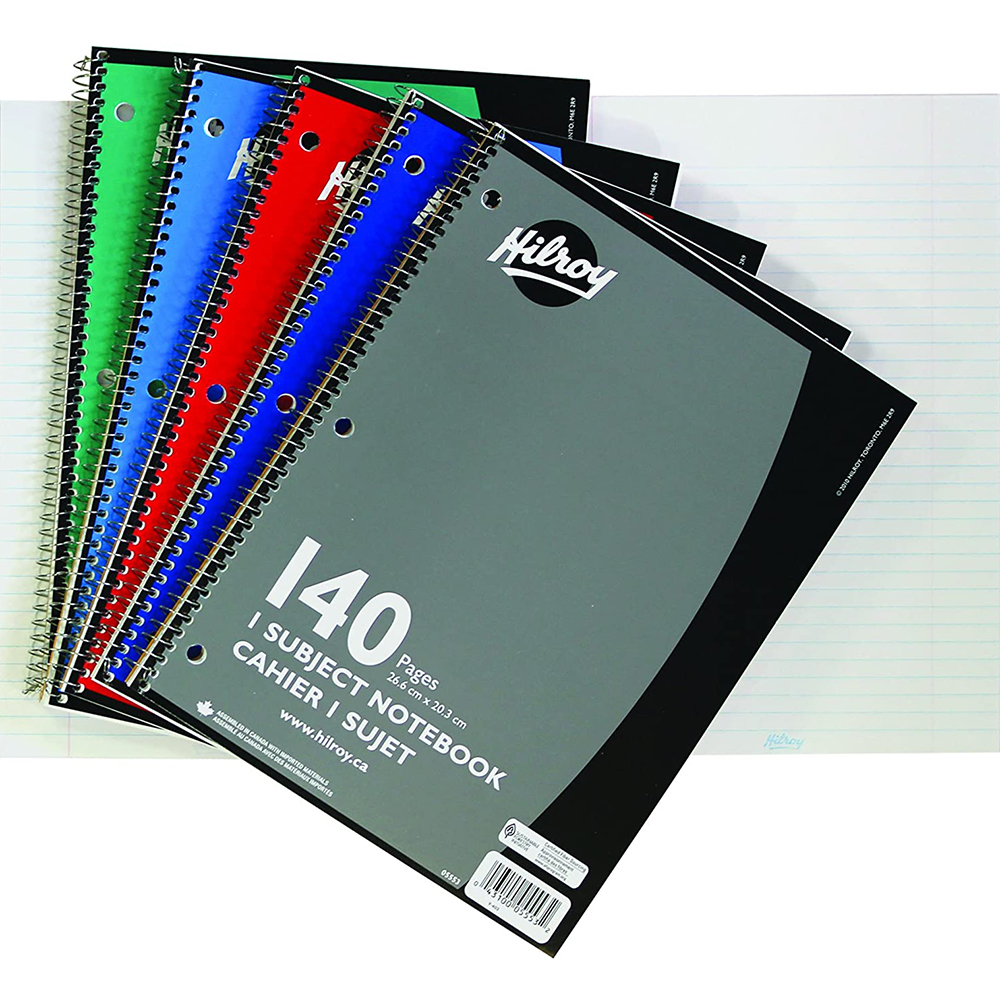Hilroy Coil Notebook (10 1/2" x 8") (140 Pages)
